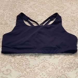 Purple strappy spots bra XL